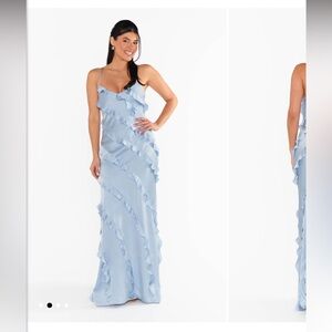 SHOW ME YOUR MUMU BABY BLUE BRIDESMAID DRESS